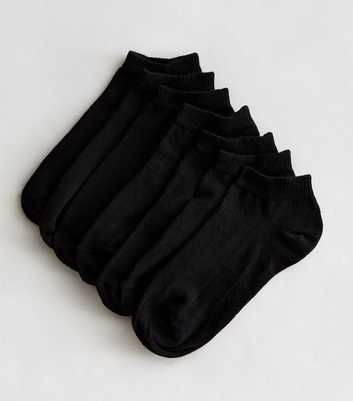 7 Pack Black Trainer Socks