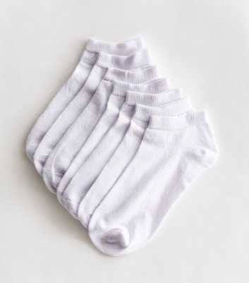7 Pack White Trainer Socks