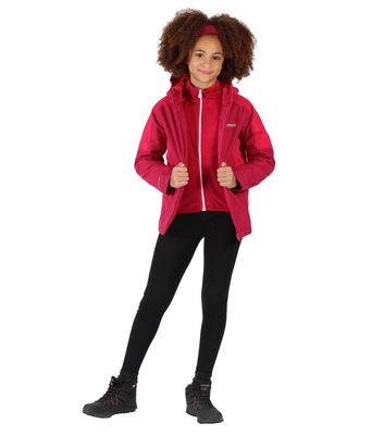 Regatta Kids Mid Pink Hooded Waterproof Insulated Jacket New Look