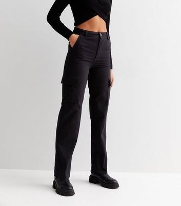 Tall Black Slim Leg Cargo Trousers New Look