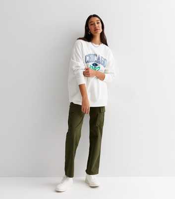Tall Khaki Utility Slim Leg Cargo Trousers