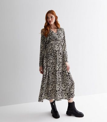 New look maternity cheap leopard print dress