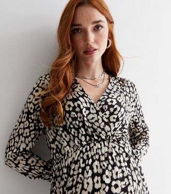 Maternity animal print discount dress