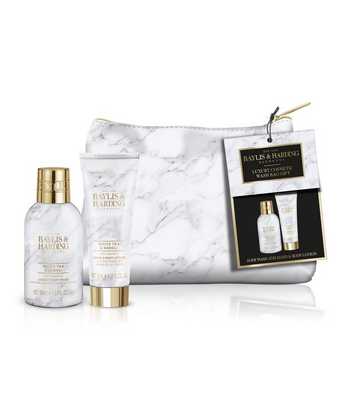 Baylis & Harding Elements Grey White Tea & Neroli Marble Effect Wash Bag Gift Set