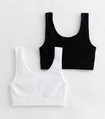 2 Pack Girls Ribbed Seamless Crop Tops