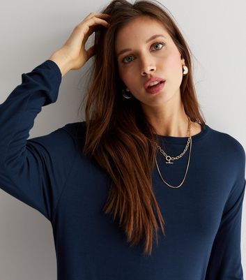 Navy long sleeve t cheap shirt dress