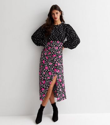 Lenon mixed hotsell print midi dress