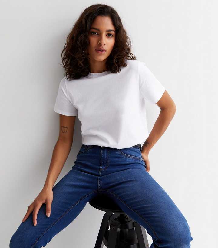 Petite White Crew Neck T-Shirt