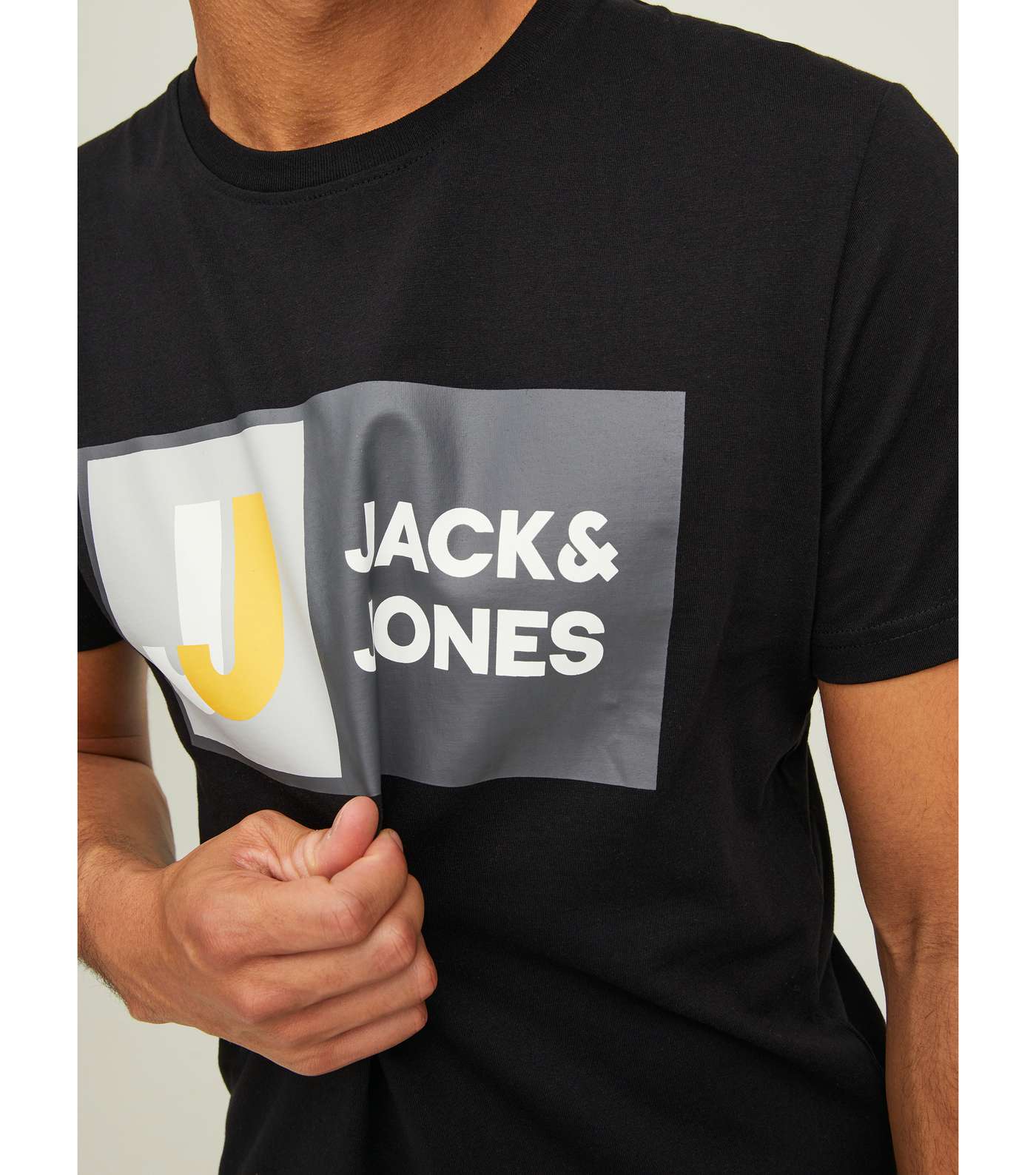 Jack & Jones Black Crew Neck Logo T-Shirt Image 4
