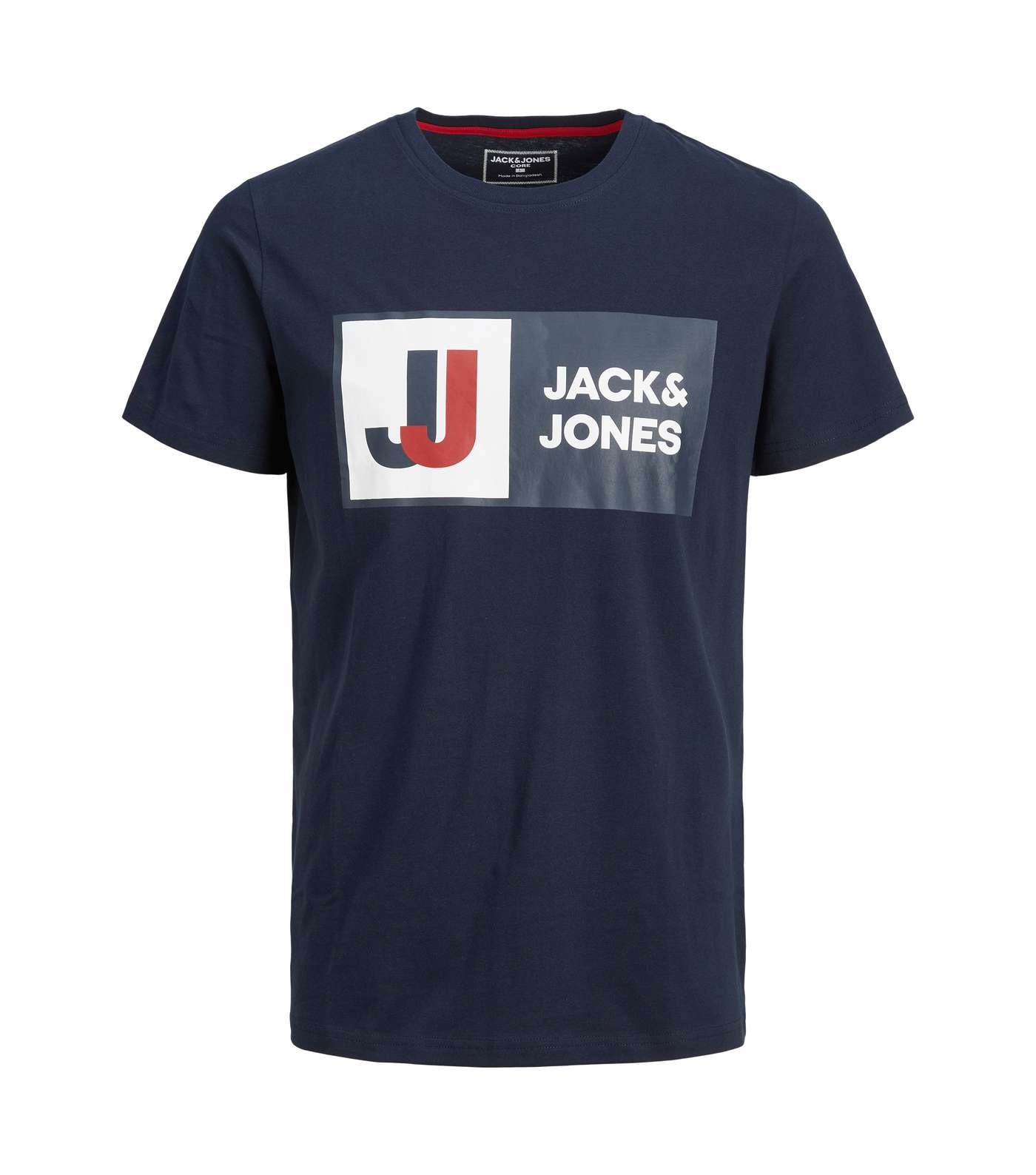 Jack & Jones Navy Crew Neck Logo T-Shirt Image 5