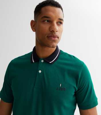 Jack & Jones Green Short Sleeve Logo Polo Shirt