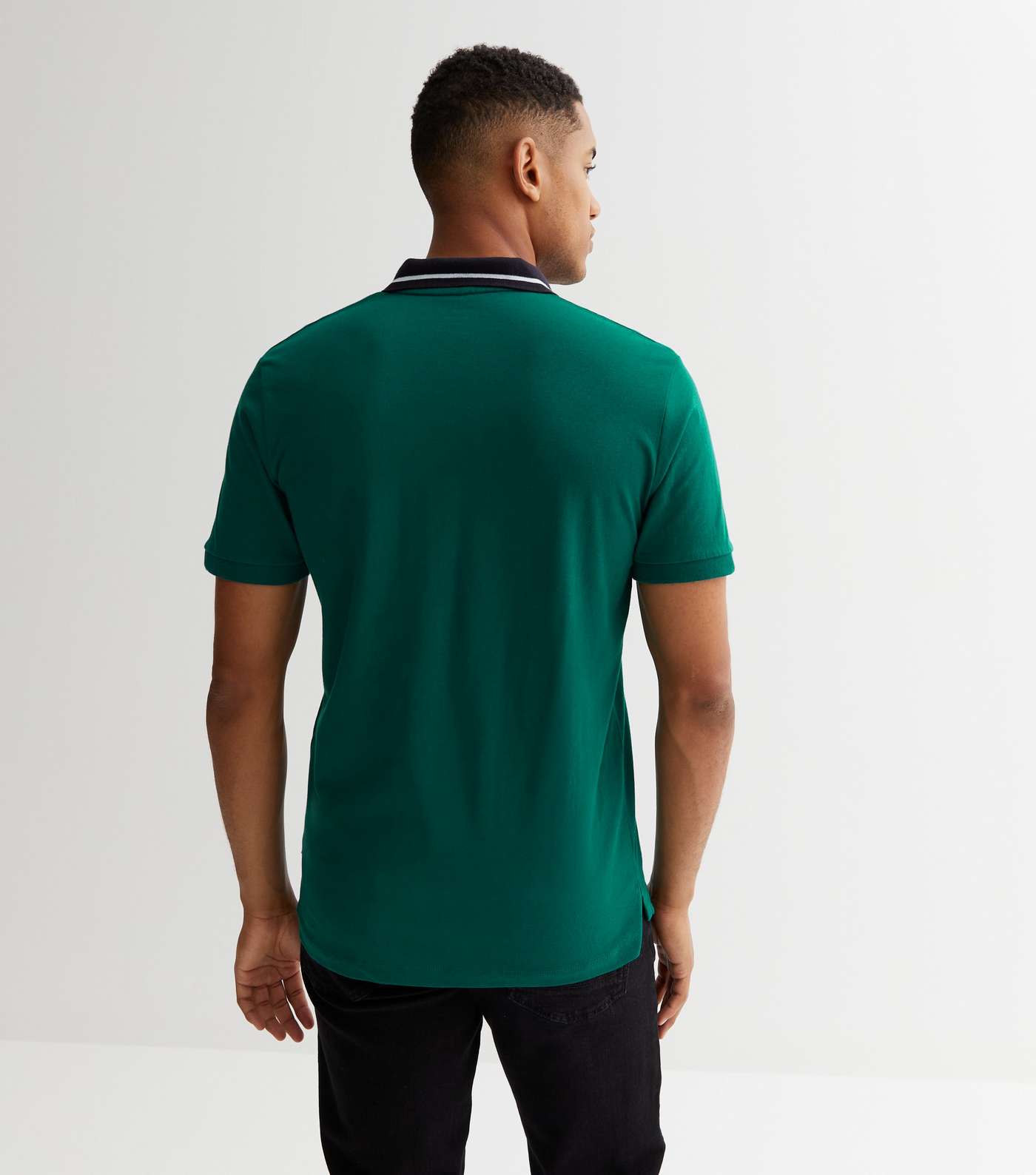 Jack & Jones Green Short Sleeve Logo Polo Shirt Image 4