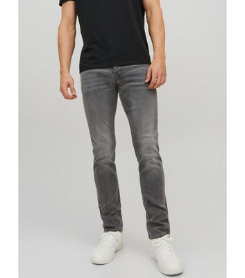 Jack & Jones Dark Grey Slim Fit Jeans | New Look