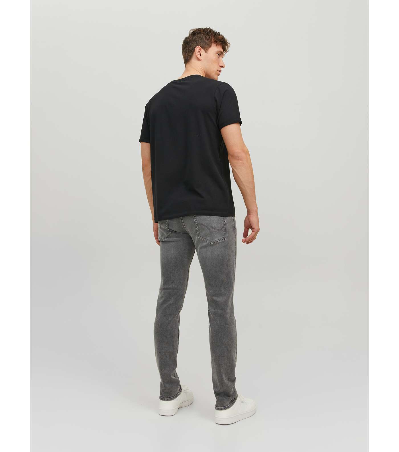 Jack & Jones Dark Grey Slim Fit Jeans Image 3