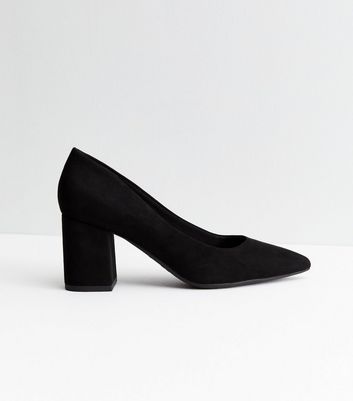 Black Velvet Platform Block Heel Sandals | New Look