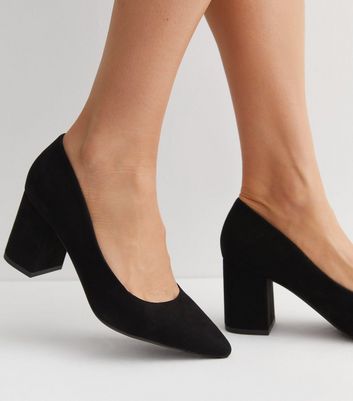 black kitten block heels