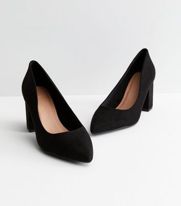 New look black suedette 2024 shoes