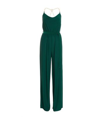 quiz emerald green jumpsuit