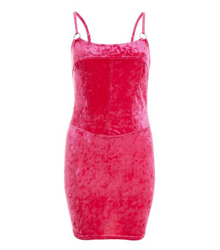 PINK VELVET CORSET DETAIL RUCHED STRAPPY BODYCON DRESS – DEXISTREND