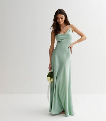 Sage Green Maxi Dress - Satin Dress - Surplice Maxi Dress - Lulus