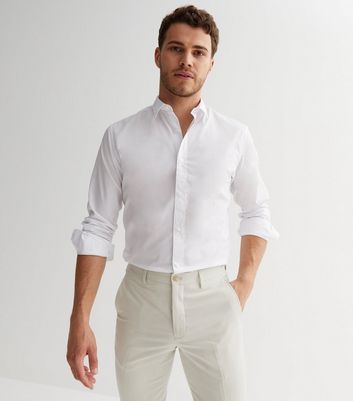 White long sleeve shirt shop mens