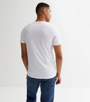 Men's Jack & Jones White Crew Neck Logo T-Shirt New Look