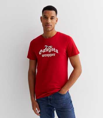 Jack & Jones Red Gangsta Wrapper Logo T-Shirt