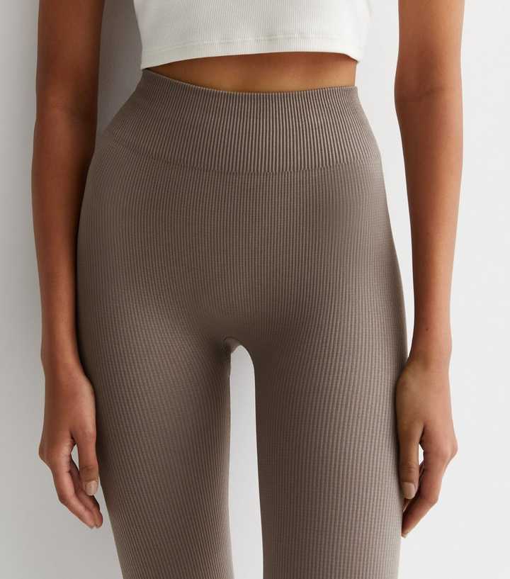 ONLY PLAY Dark Brown Ribbed Lounge Leggings