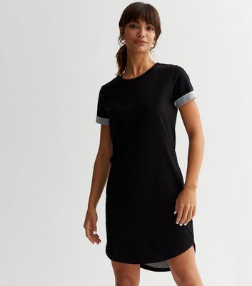 JDY Black Jersey Short Sleeve Mini Dress New Look