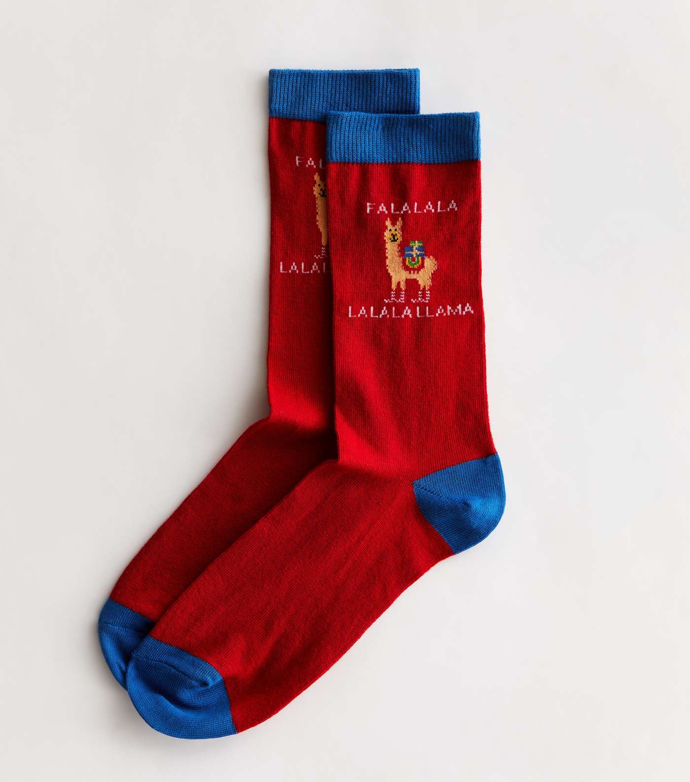 Red Llama Christmas Socks