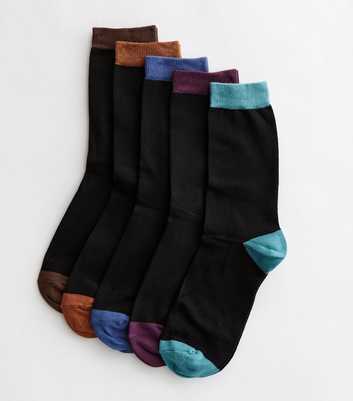 5 Pack Multicoloured Colour Block Socks