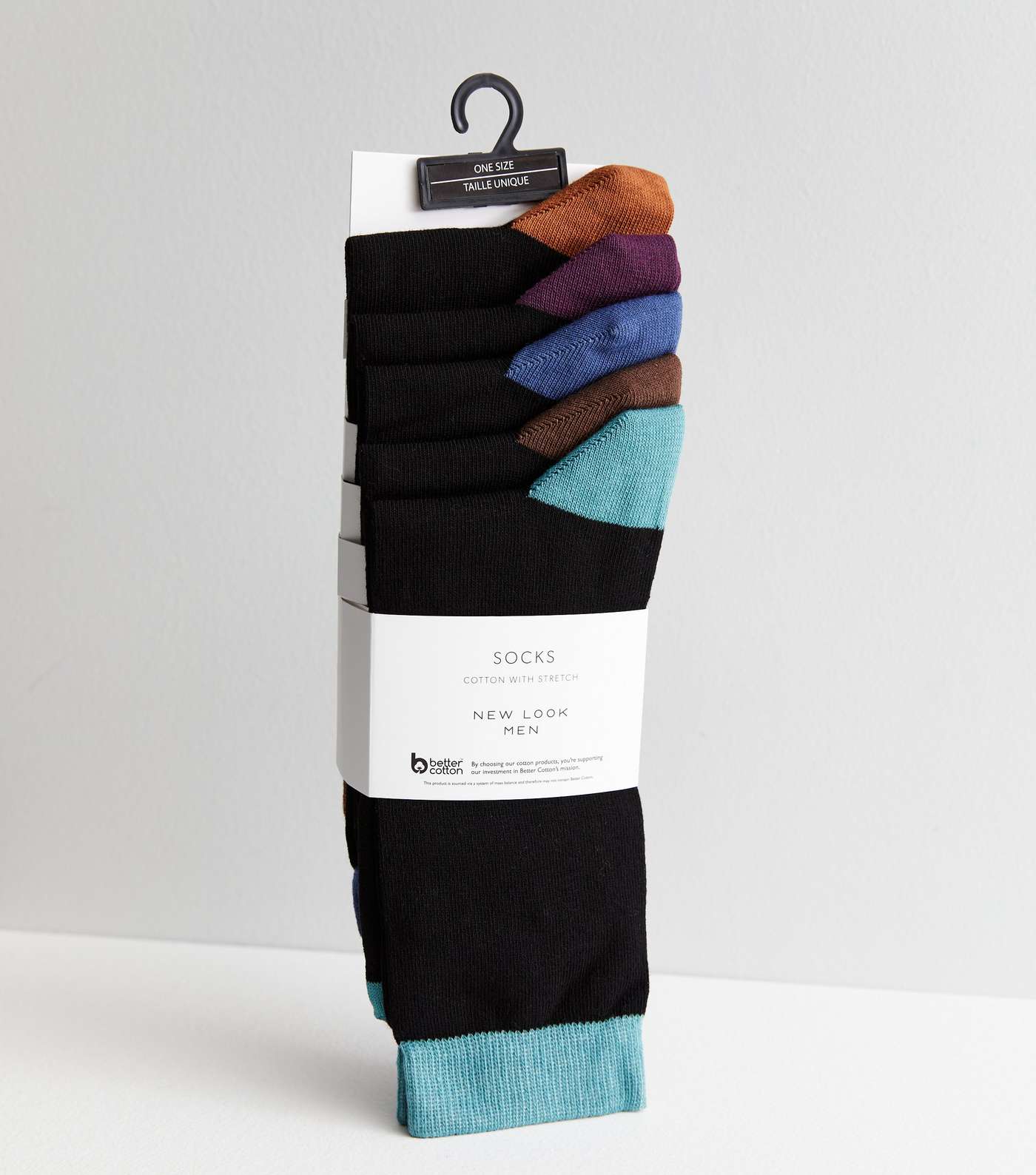 5 Pack Multicoloured Colour Block Socks Image 2