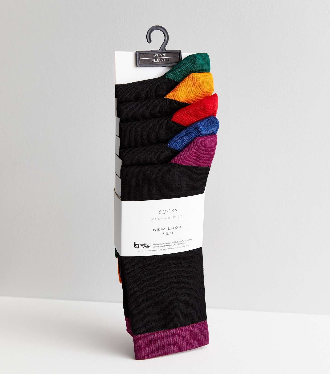 5 Pack Multicoloured Colour Block Stretch Socks Image 2