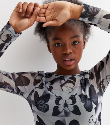 black butterfly sleeve top