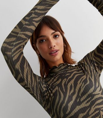 green zebra bodysuit