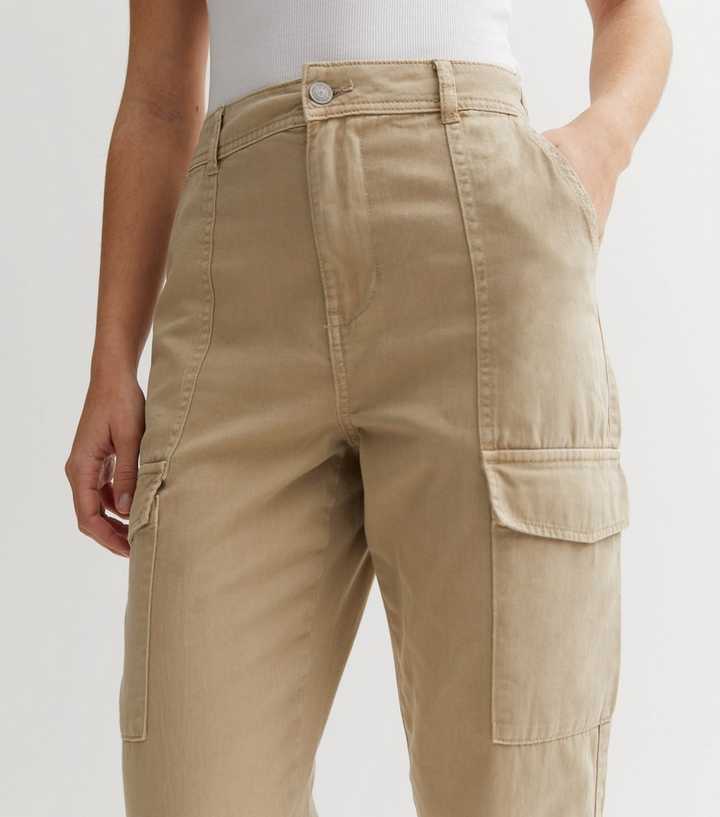 women's cotton cargo pants with pockets