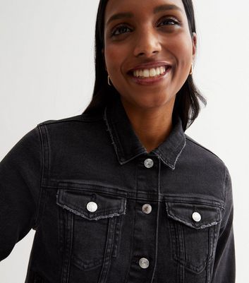 Black Denim Western Jacket New Look