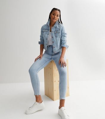 Sky blue jeans jacket sale