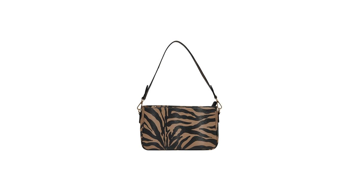 ONLY Black Zebra Print LeatherLook Shoulder Bag New Look