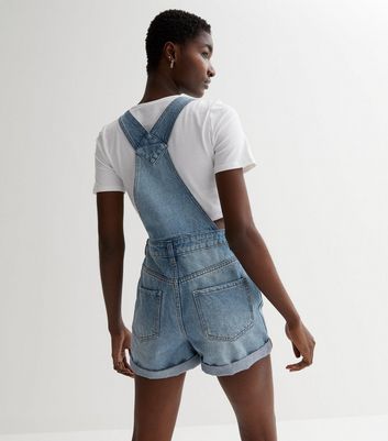 Girls Denim Dungaree Jumpsuit Stretch Jeans Short Dress Playsuit Kids 8-14  Years | eBay