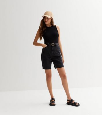 Black bermuda best sale shorts womens