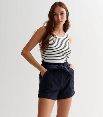 Navy blue hotsell high waisted shorts