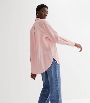 new look pink linen shirt
