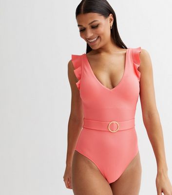 New look pink swimsuit deals