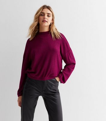 Burgundy fine deals knit jumper