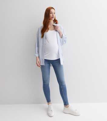 Maternity Blue Over Bump Lift & Shape Emilee Jeggings