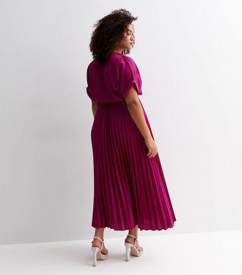 Pleated dress outlet new look