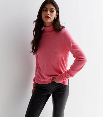 Pink 2024 roll neck