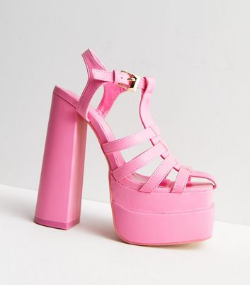 Caged chunky clearance heel shoes