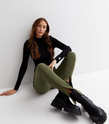 by the way. Lacey Front Zip Ponte Legging in Black | REVOLVE